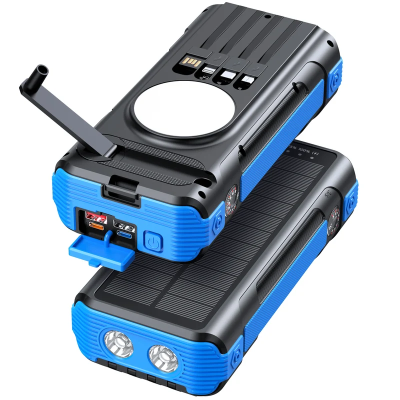 Multifunktionale Solar Powerbank mit LED-Anzeige Skanto