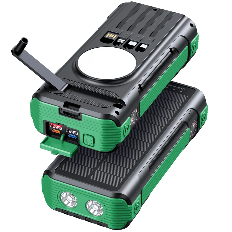 Multifunktionale Solar Powerbank mit LED-Anzeige Skanto