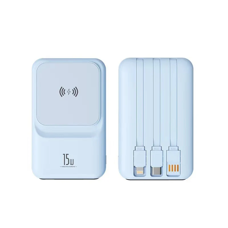 Tragbare kabellose Ladestation mit integriertem Multi-Ladegerät Skanto
