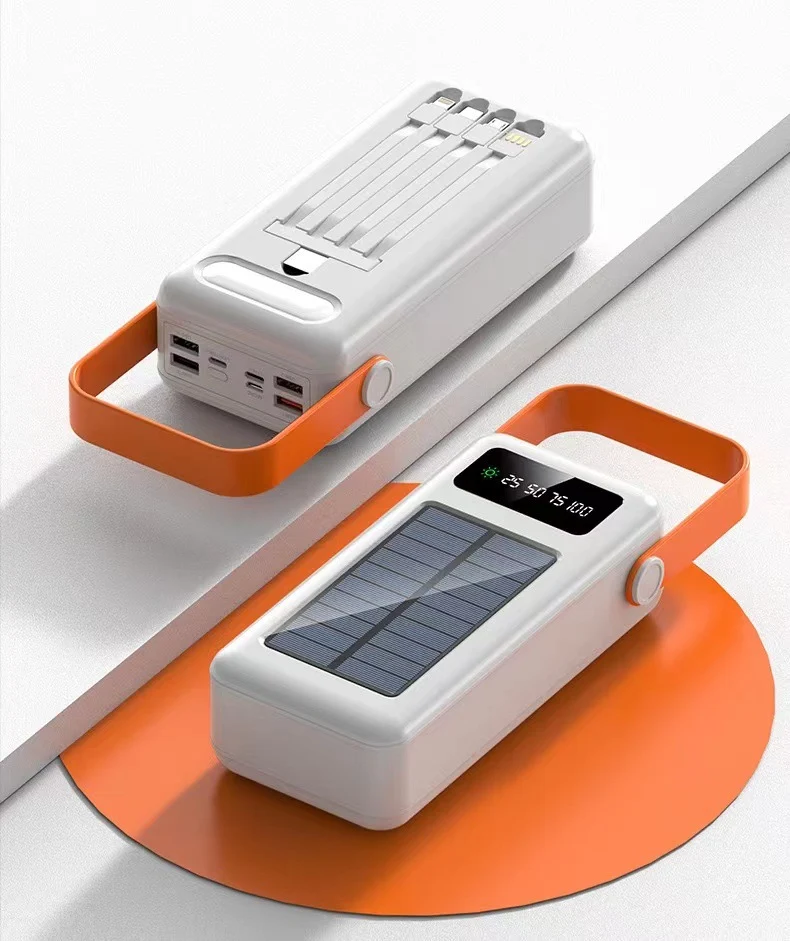 Tragbare Powerbank mit mehreren Ladeanschlüssen und LED-Anzeige Skanto