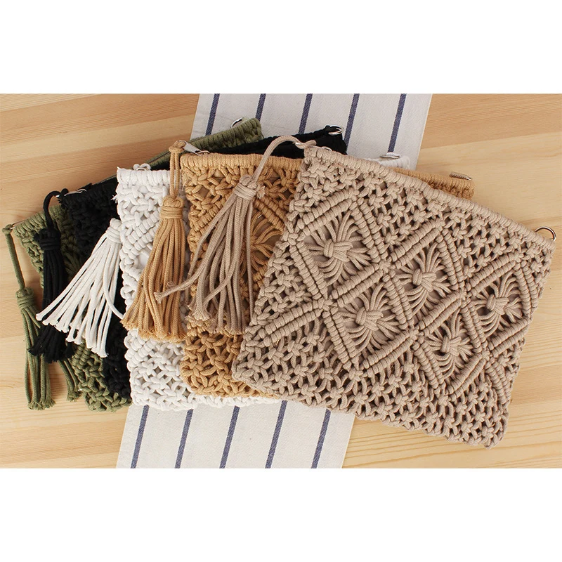 Makramee-Clutch mit filigranem Design Skanto