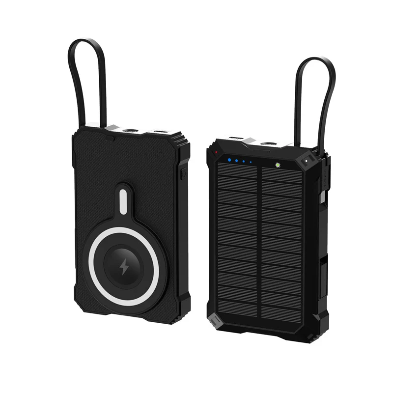 Solar-Powerbank mit kabelloser Ladefunktion Skanto