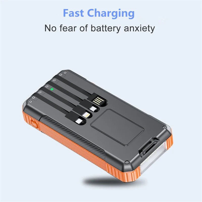 Powerbank mit Solarladefunktion und integrierter LED-Lampe Skanto