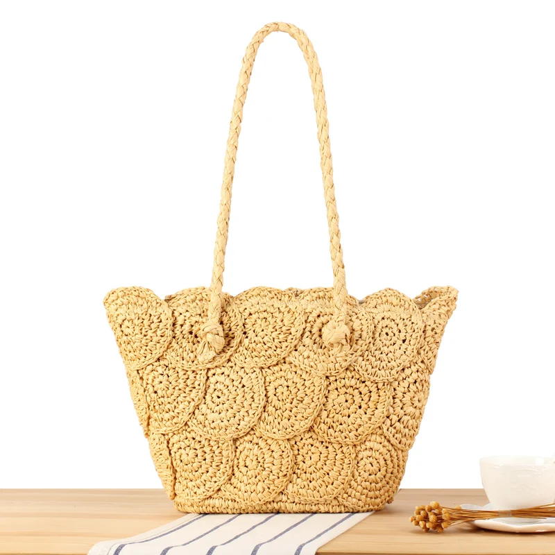 Handgeknüpfte Strandtasche mit dekorativem Motiv Skanto