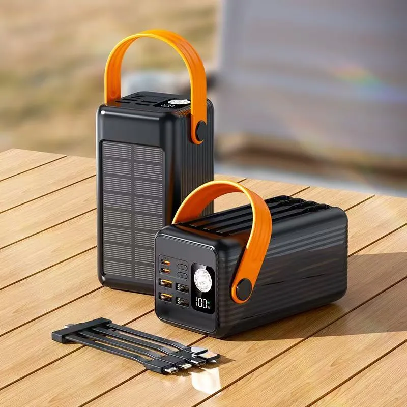 Tragbare Solar Powerbank mit integrierter LED-Lampe und Schnellladefunktion Skanto