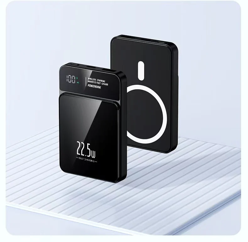 Tragbare Schnelllade-Powerbank mit LCD-Bildschirm Skanto