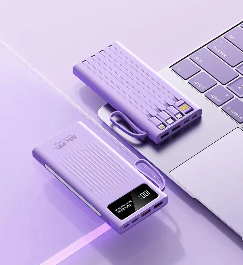 Tragbare Powerbank mit LCD-Bildschirm und Schnellladefunktion Skanto