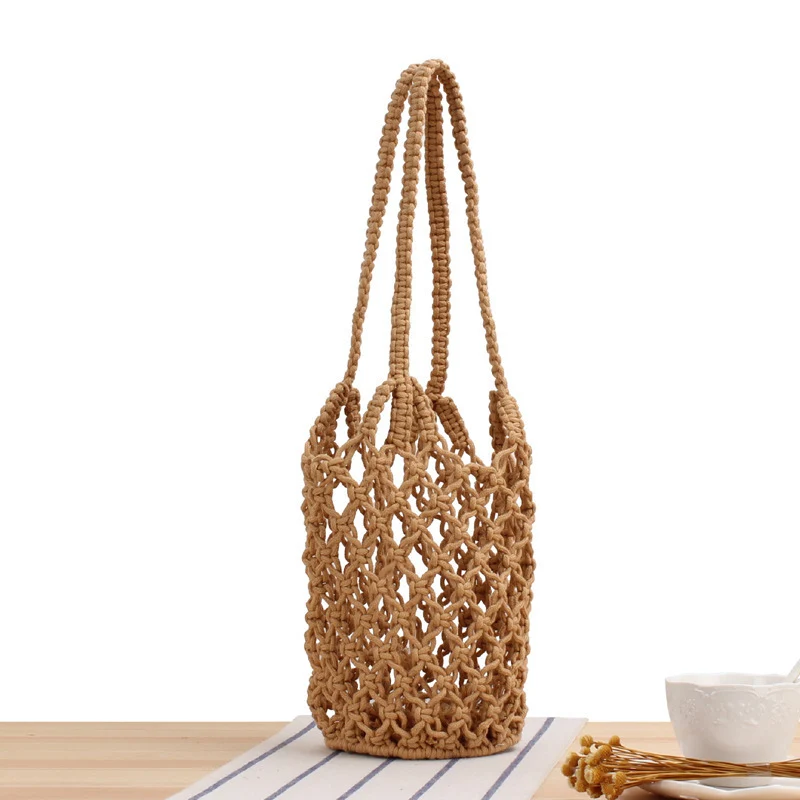 Handtasche aus handgeknüpftem Naturmaterial mit luftiger Struktur Skanto