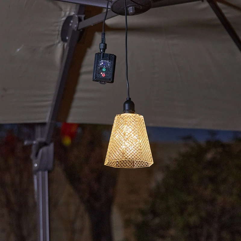 Solar-Pendelleuchte mit Kristallmuster, USB-wiederaufladbare LED Skanto