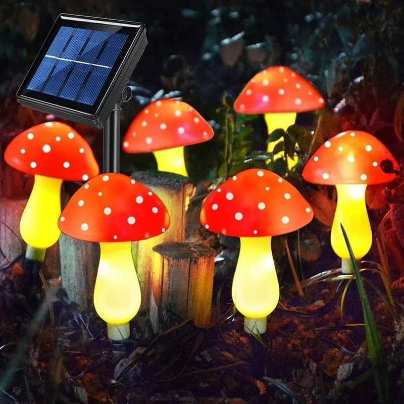 Fantastische Pilz-LED-Erdspießleuchten für Gartenwege mit wetterfestem Design Skanto
