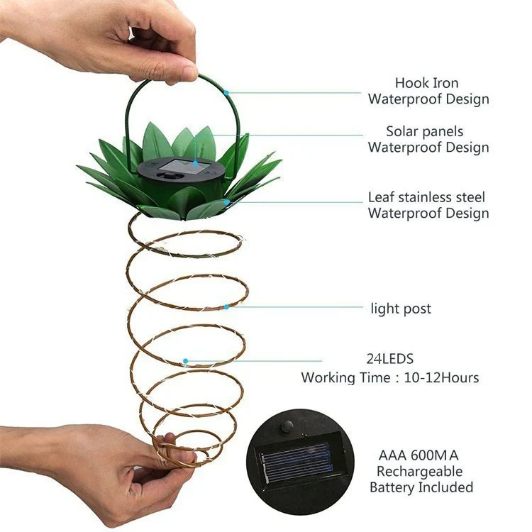 Spiral-Pendel-LED-Hängepflanzenlampe mit künstlichem tropischem Blätteraufsatz Skanto