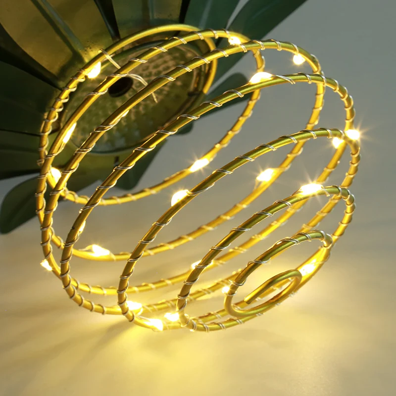 Spiral-Pendel-LED-Hängepflanzenlampe mit künstlichem tropischem Blätteraufsatz Skanto