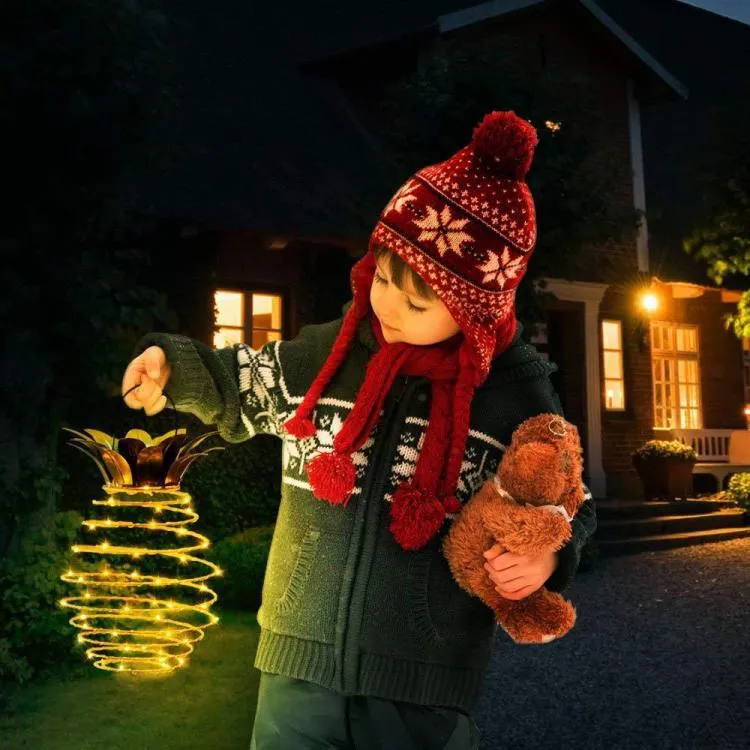 Spiral-Pendel-LED-Hängepflanzenlampe mit künstlichem tropischem Blätteraufsatz Skanto