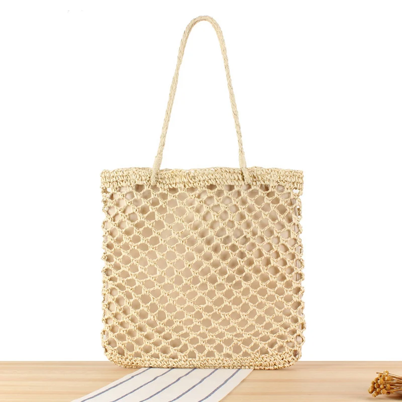 Tote Bag aus geflochtenem Naturmaterial mit luftigem Design Skanto