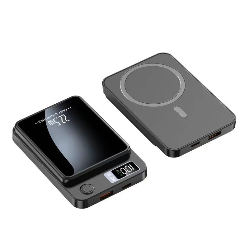 Tragbare Powerbank mit intelligentem LCD-Display und kabellosem Laden Skanto