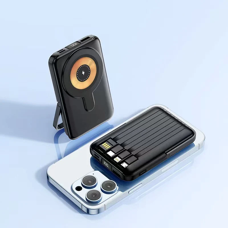 Tragbare kabellose Powerbank mit integriertem Ständer Skanto