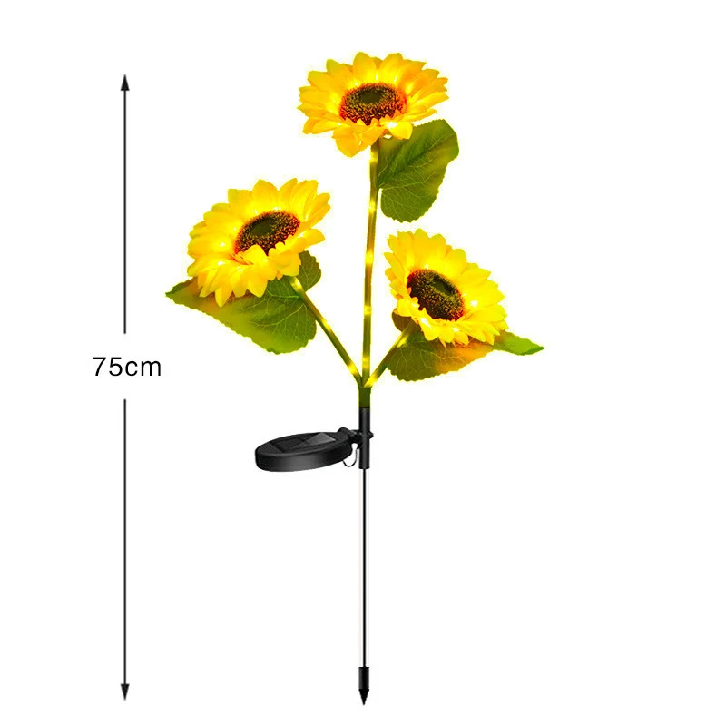 Solar-Dekorativer Sonnenblumen-Gartenstecker mit Multi-Bloom LED wasserdichtem Panel Skanto