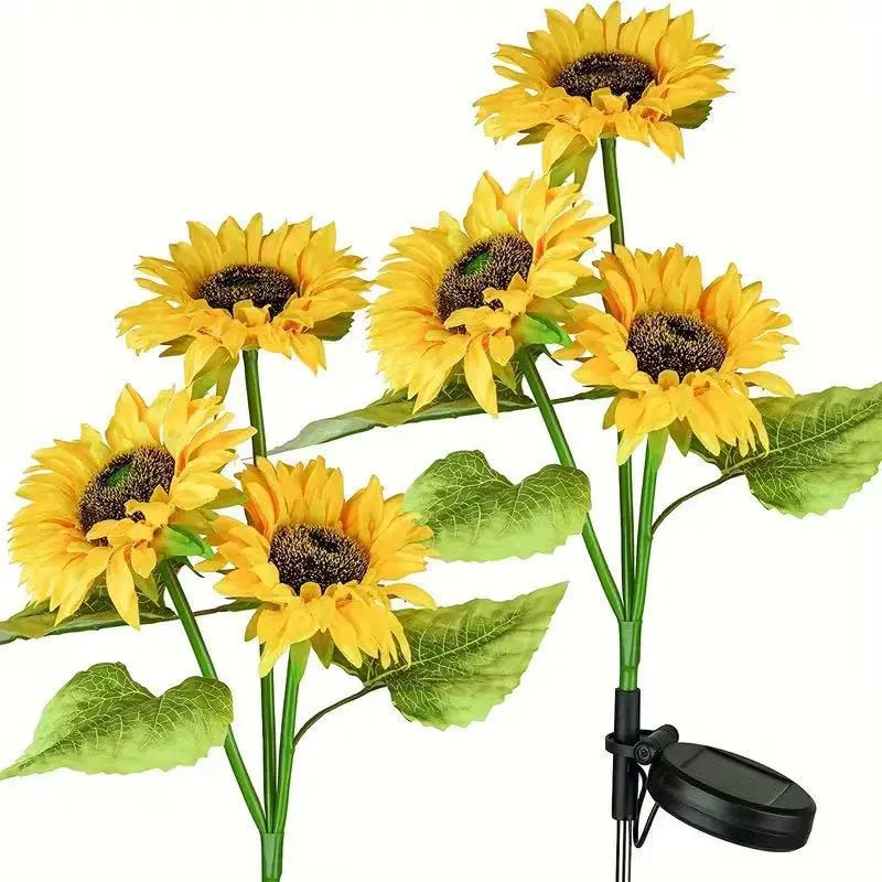 Solar-Dekorativer Sonnenblumen-Gartenstecker mit Multi-Bloom LED wasserdichtem Panel Skanto