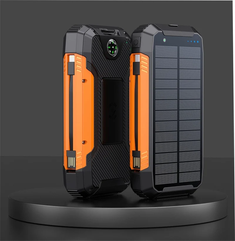 Robuste Solar-Powerbank mit multifunktionalem Ladeanschluss Skanto