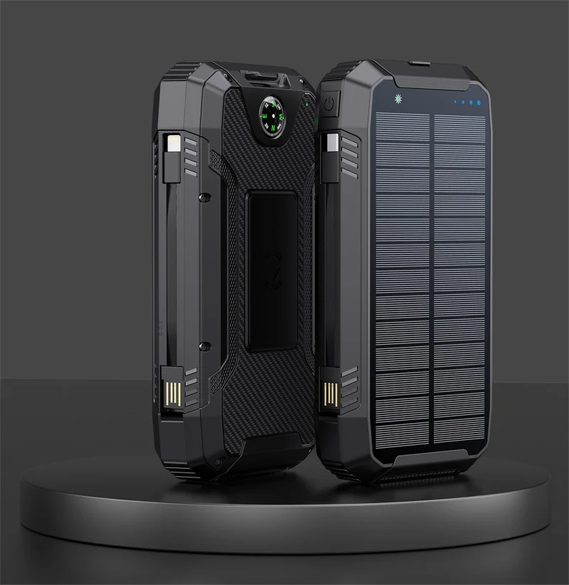 Robuste Solar-Powerbank mit multifunktionalem Ladeanschluss Skanto