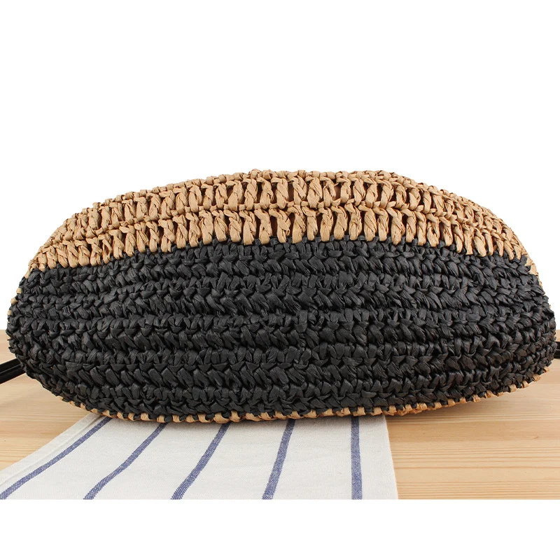 Handtasche aus handgefertigtem Naturfasermix mit modernem Kordelzugverschluss Skanto