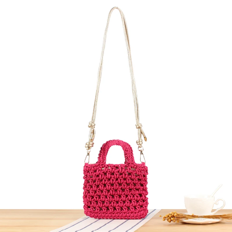 Handgefertigte Makramee-Handtasche mit verstellbarem Schultergurt Skanto