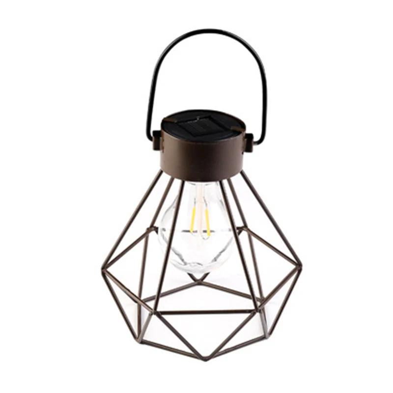 Solar-Laterne mit aufwendigen Mandala-Schnitzereien und warmem LED-Spotlight Skanto