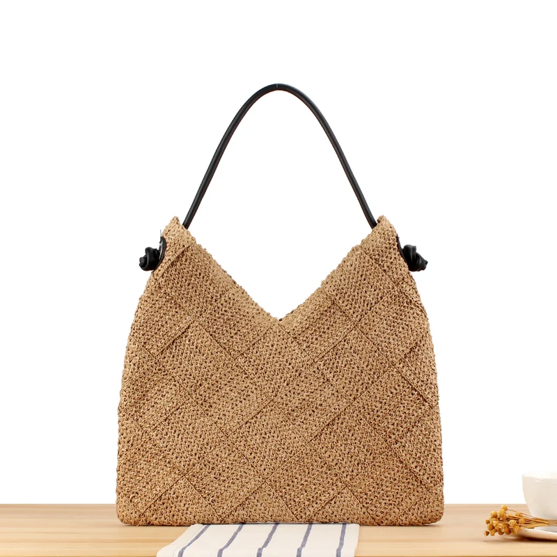 Handtasche mit modernem geometrischem Strickmuster Skanto