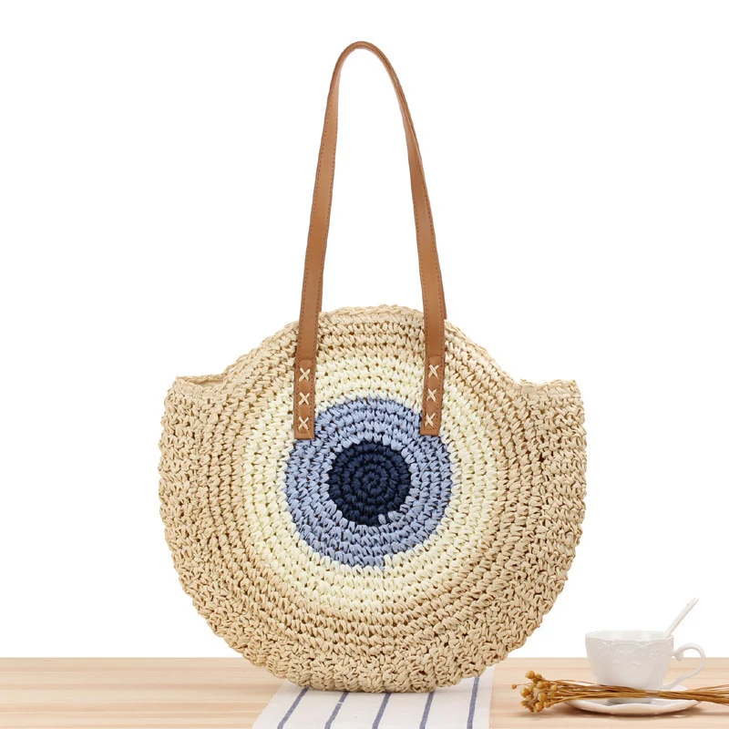 Runde Strohtasche Skanto