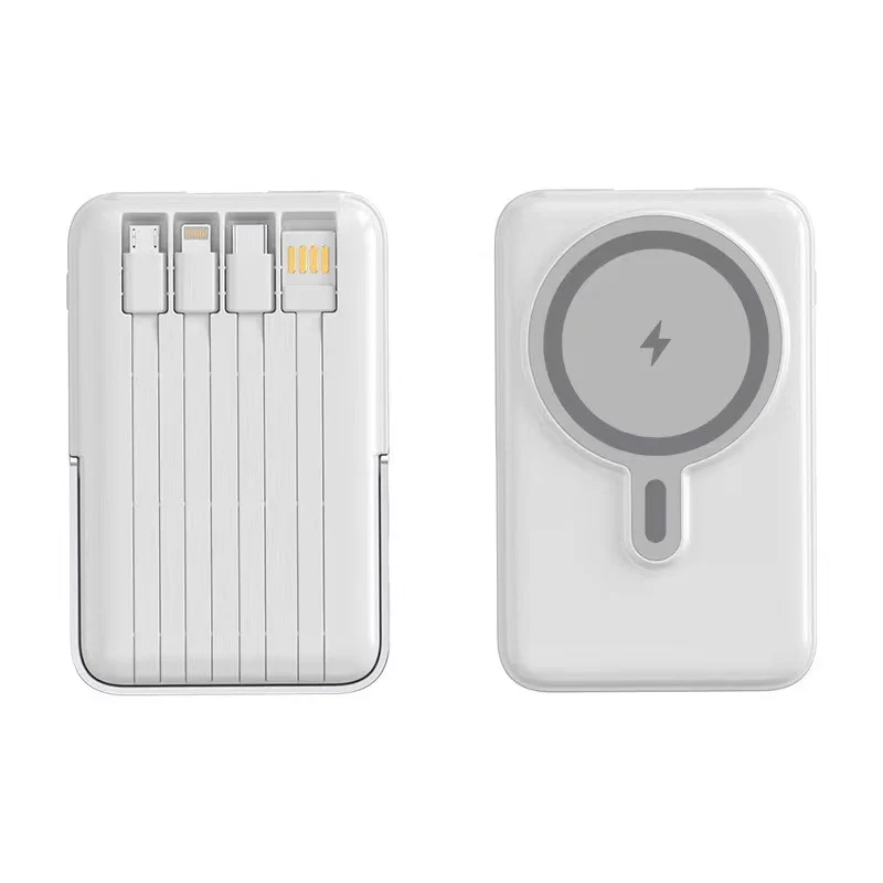 Powerbank mit integrierter kabelloser Ladestation und multifunktionalen Anschlüssen Skanto