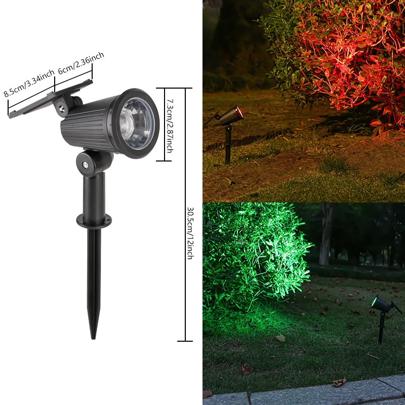 Solarbetriebener verstellbarer Gartenstrahler mit schwenkbarem Erdspieß Skanto