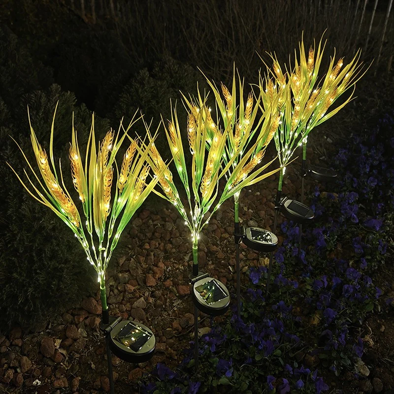 Skanto Solar-LED-Ziergras-Gartensteckerleuchten mit Mikro-LED-Lichterkette und Erdspieß Skanto
