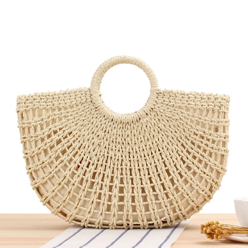Handtasche aus handgefertigtem Geflecht mit elegantem Rundgriff Skanto