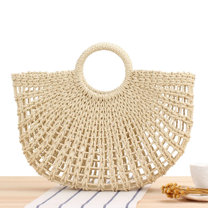 Handtasche aus handgefertigtem Geflecht mit elegantem Rundgriff Skanto