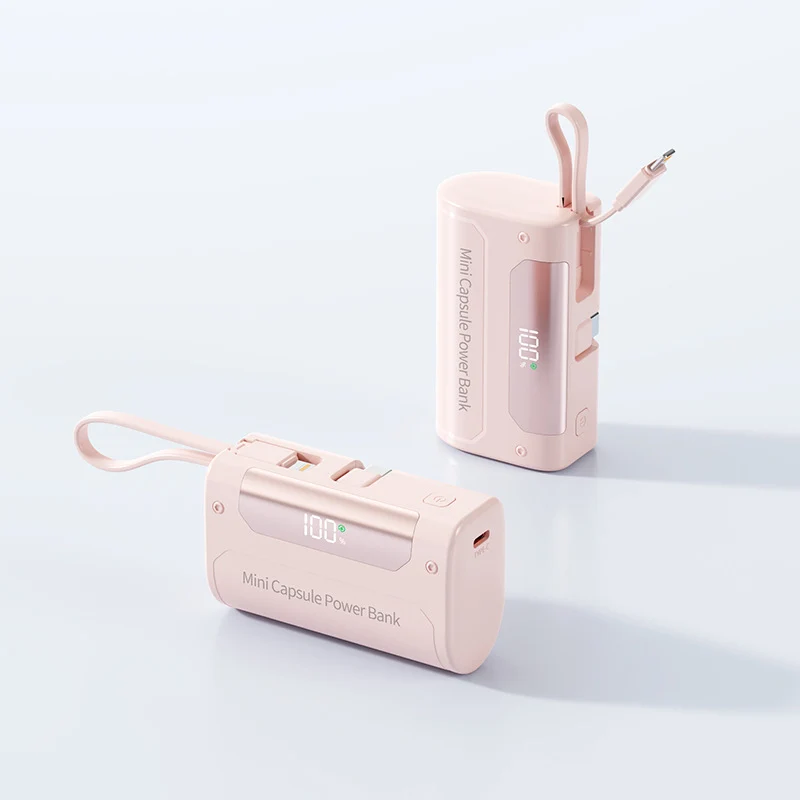 Kompakte Mini-Powerbank mit digitaler LED-Anzeige Skanto