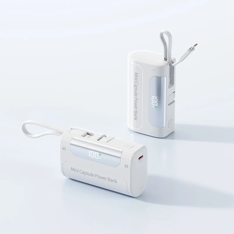 Kompakte Mini-Powerbank mit digitaler LED-Anzeige Skanto