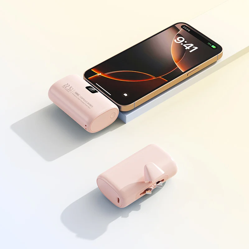 Tragbare Powerbank mit integriertem Ladegerät Skanto