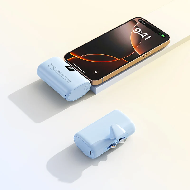 Tragbare Powerbank mit integriertem Ladegerät Skanto