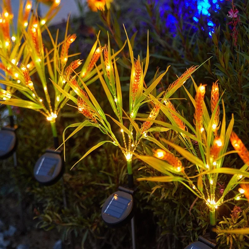 Skanto Solar Ziergras-Steckerleuchten mit warmweißen LED-Akzenten Skanto