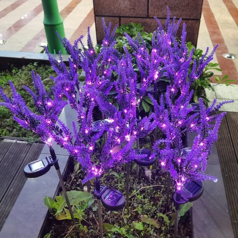 Skanto Solar LED Faux Lavendel Gartensteckerleuchte Skanto
