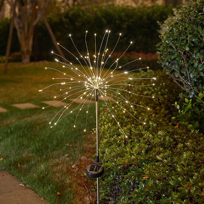 Skanto Solar LED Löwenzahn Gartensteckerleuchten mit flexiblen Multi-Kopf-Stielen und integriertem Solarpanel Skanto