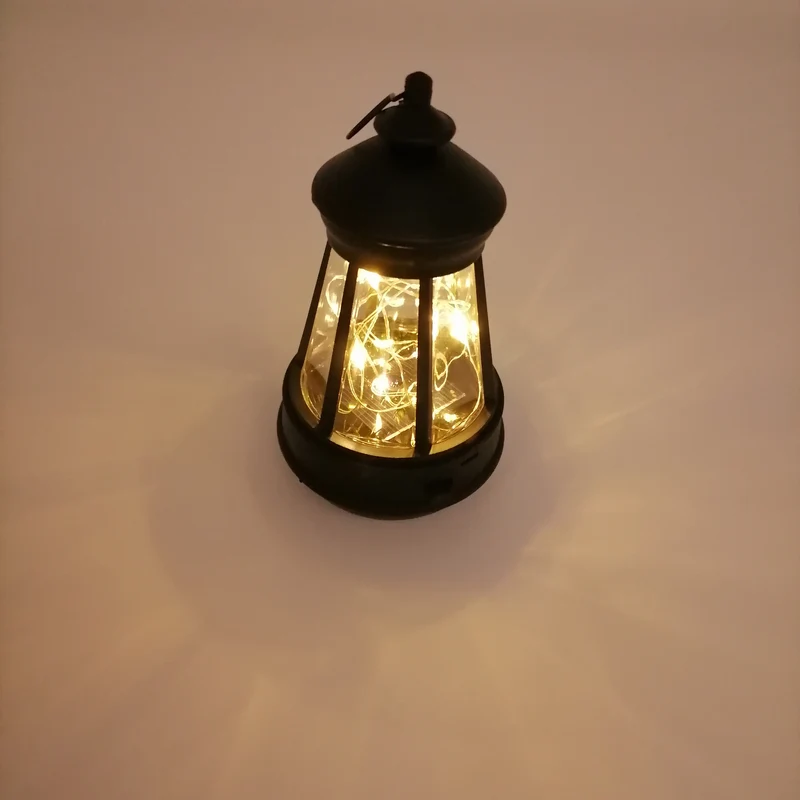 Tragbare dekorative LED-Laterne mit integrierten Lichterketten und wiederaufladbarem USB Skanto