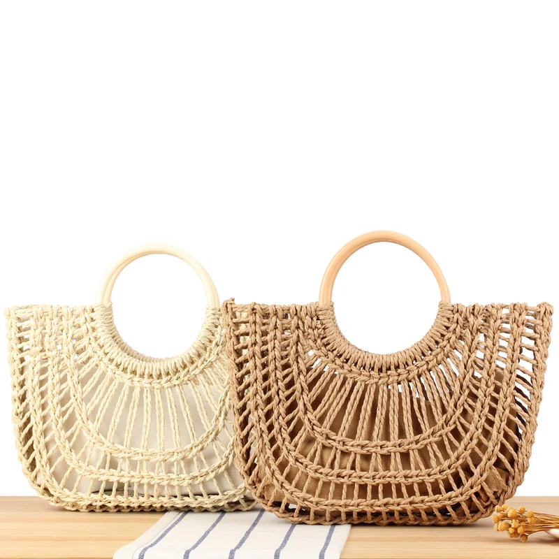 Handtasche mit horizontalem Geflecht und praktischer Innentasche Skanto