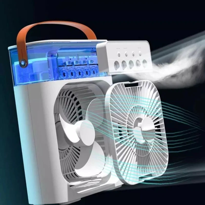 Unisex Tragbarer Luftkühler und Ventilator mit Wassertank, Nebelfunktion und Ledergriff Skanto