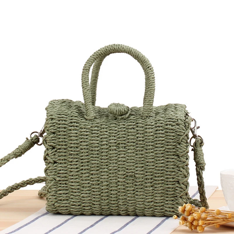 Handtasche aus geflochtenem Naturmaterial mit praktischem Schultergurt Skanto
