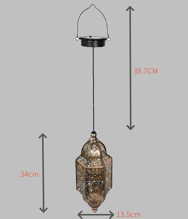 Verzierte Filigran-Hängeprojektionslampe mit verstellbarem Kabel und LED-kompatibler Fassung Skanto