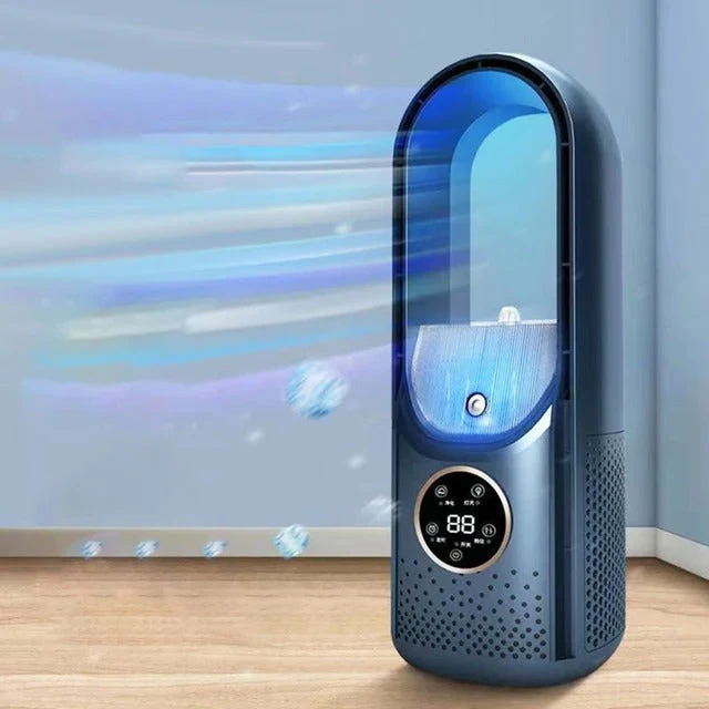 Blattlose tragbare Klimaanlage | Ultraschall, ergonomisches Design & ideal für Zuhause & Büro | Skanto