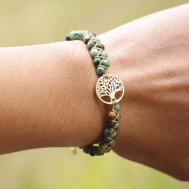 Handgemachtes Lebensbaum-Armband geflochten | Skanto