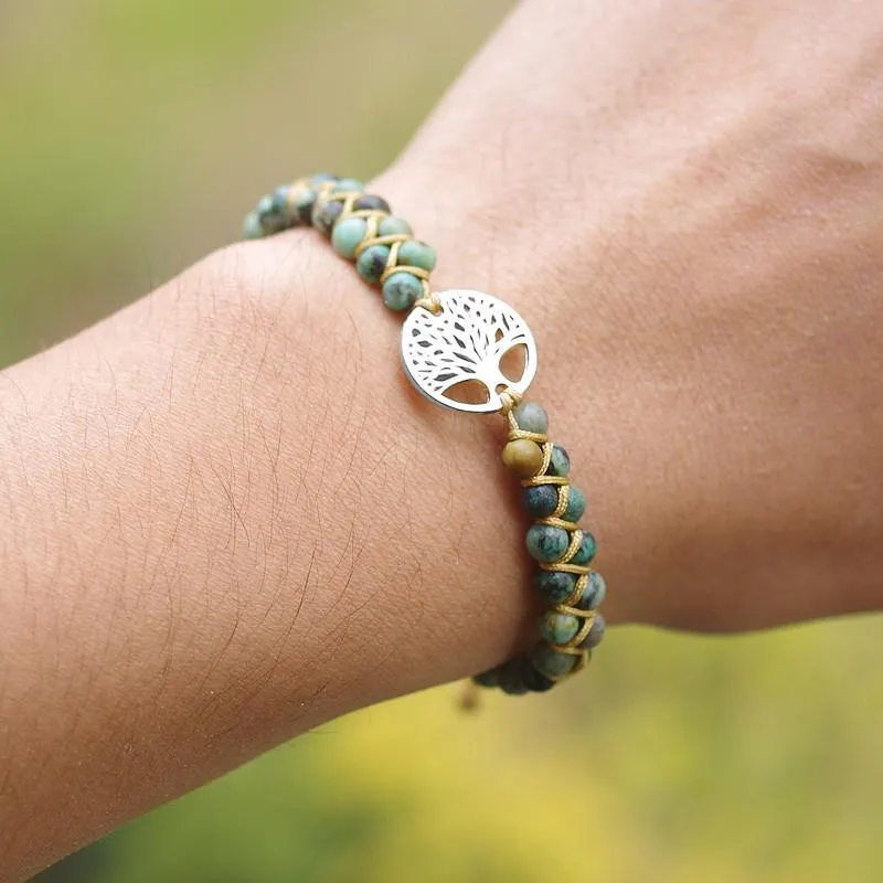 Handgemachtes Lebensbaum-Armband geflochten | Skanto