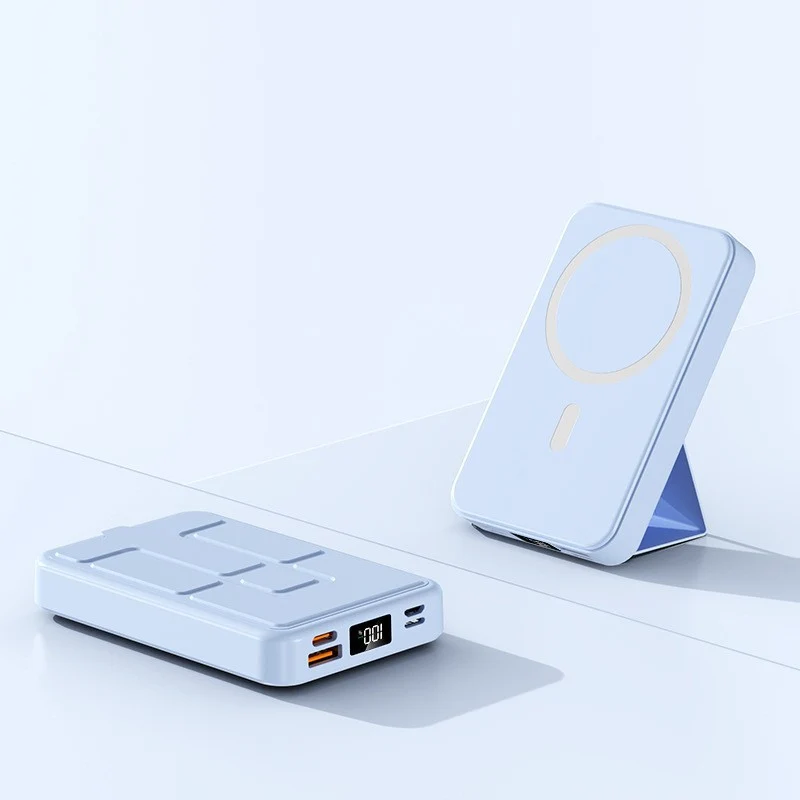 Tragbare magnetische Powerbank mit zwei USB-Anschlüssen Skanto